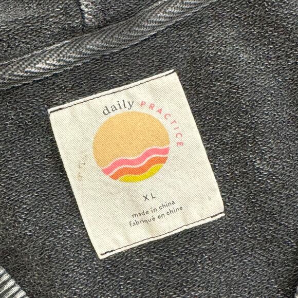 Daily Practice by Anthropologie Sport Hoodie Mini Dress Black Womens size XL - Picture 4 of 7